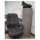 EXECUTIVE CHAIR & FILE CABINET