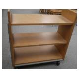 WOODEN ROLLY CART