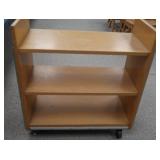 WOODEN ROLLY CART