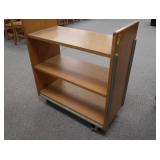 WOODEN ROLLY CART