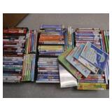 3 BOXES OF DVDS