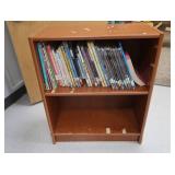 VINTAGE SHELF FILLED WITH BOOKS