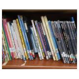 VINTAGE SHELF FILLED WITH BOOKS