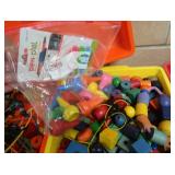 4 TRAYS FULL OF LEARNING TOYS/UTENSILS