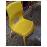 RECTANGULAR TABLE WITH 3YELLOW CHAIRS