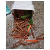 LARGE BUCKET OF LINCOLN LOGS