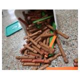 LARGE BUCKET OF LINCOLN LOGS
