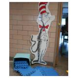 LAMINATED CAT & THE HAT AND BLUE PUZZLE FLOOR MATTS