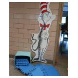 LAMINATED CAT & THE HAT AND BLUE PUZZLE FLOOR MATTS