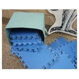 LAMINATED CAT & THE HAT AND BLUE PUZZLE FLOOR MATTS