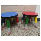 4 ADORABLE KIDS PENCIL STOOLS
