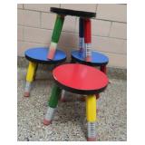 4 ADORABLE KIDS PENCIL STOOLS