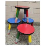 4 ADORABLE KIDS PENCIL STOOLS