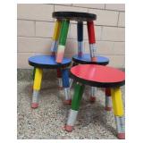4 ADORABLE KIDS PENCIL STOOLS
