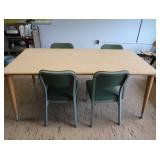 RECTANGULAR TABLE AND 4 CHAIRS