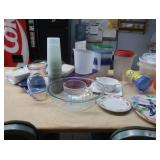 LARGE PLASTIC &KITCHEN WARE LOT