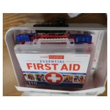 FIRST AID KIT, BLOOD PRESSURE MACHINE AND STETHOSCOPE