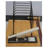 JUMBO PAPER CUTTER-FILE RACK-HOLE PUNCH