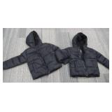 2 NEW BLACK WINTER COATS