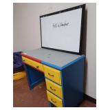 ADORABLE LEGO DESK AND WHITE BOARD