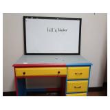 ADORABLE LEGO DESK AND WHITE BOARD