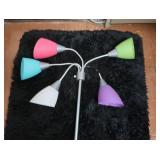 BLACK FUZZY RUG & COLORFUL RUG