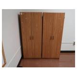 2 MATCHING WOODEN CABINETS