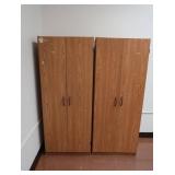 2 MATCHING WOODEN CABINETS