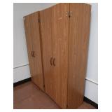 2 MATCHING WOODEN CABINETS