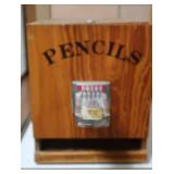 VINTAGE WOODEN PENCIL DISPENSER