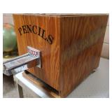 VINTAGE WOODEN PENCIL DISPENSER