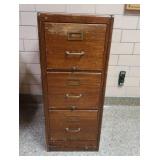 ANTIQUE WOODEN FILING CABINET