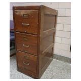 ANTIQUE WOODEN FILING CABINET