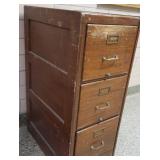 ANTIQUE WOODEN FILING CABINET