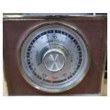 MTA ANTIQUE AM/FM TABLETOP RADIO & THERMOMETER