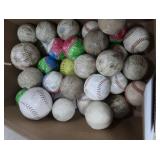 BOX OF BASEBALLS/SOFTBALLS
