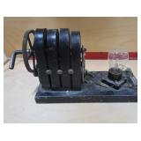 CAST IRON "WELCH" HAND CRANK GENERATOR