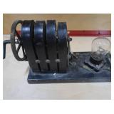CAST IRON "WELCH" HAND CRANK GENERATOR