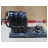 CAST IRON "WELCH" HAND CRANK GENERATOR