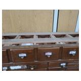"SHAW-WALKER" WOODEN STACKING  LIBRARY FILE CABINET