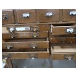 "SHAW-WALKER" WOODEN STACKING  LIBRARY FILE CABINET