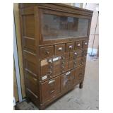 "SHAW-WALKER" WOODEN STACKING  LIBRARY FILE CABINET