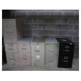 5 METAL FILE CABINETS