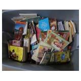 NICE LARGE CONTAINER FULL OF READING BOOKS