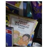 NICE LARGE CONTAINER FULL OF READING BOOKS