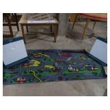 2 FLOOR EASELS AND FUNKY ROAD MAP RUG