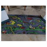 2 FLOOR EASELS AND FUNKY ROAD MAP RUG