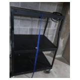 OVERSIZED CURVED METAL ROLLEY CART