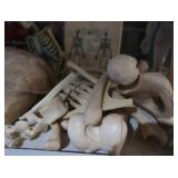 METAL ROLLY CART WITH MINI HUMAN ANATOMY DEMONSTRATION