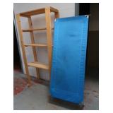 MILITARY SLEEP COTT AND WOODEN SHELF